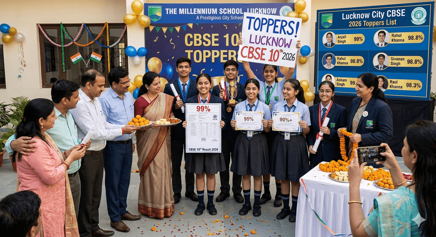 CBSE 10वीं में लखनऊ के छात्रों का शानदार प्रदर्शन, कई ने हासिल किए 99% अंक