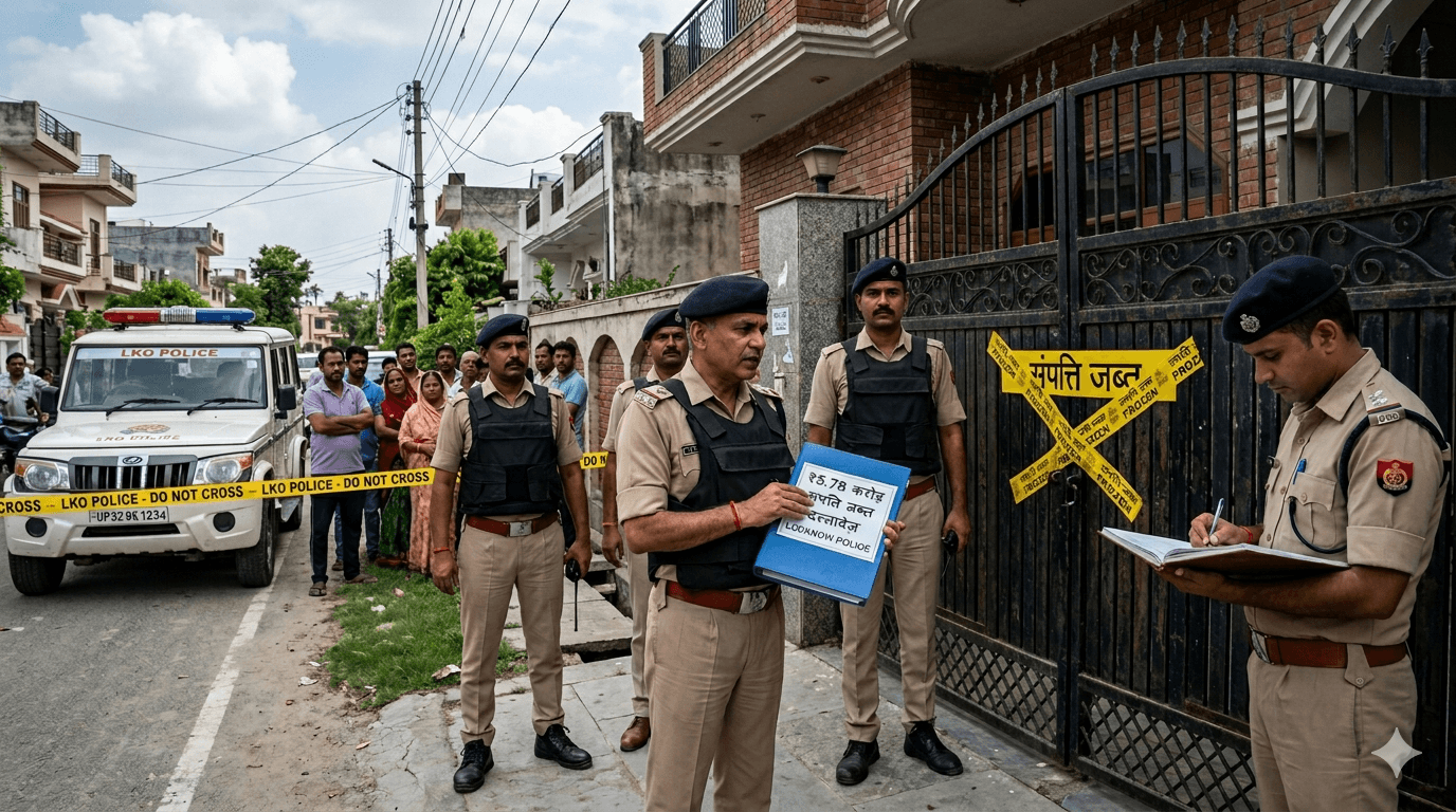 मोहनलालगंज में गैंगस्टर के खिलाफ कार्रवाई: लखनऊ पुलिस ने 5.78 करोड़ रुपये की संपत्ति जब्त की