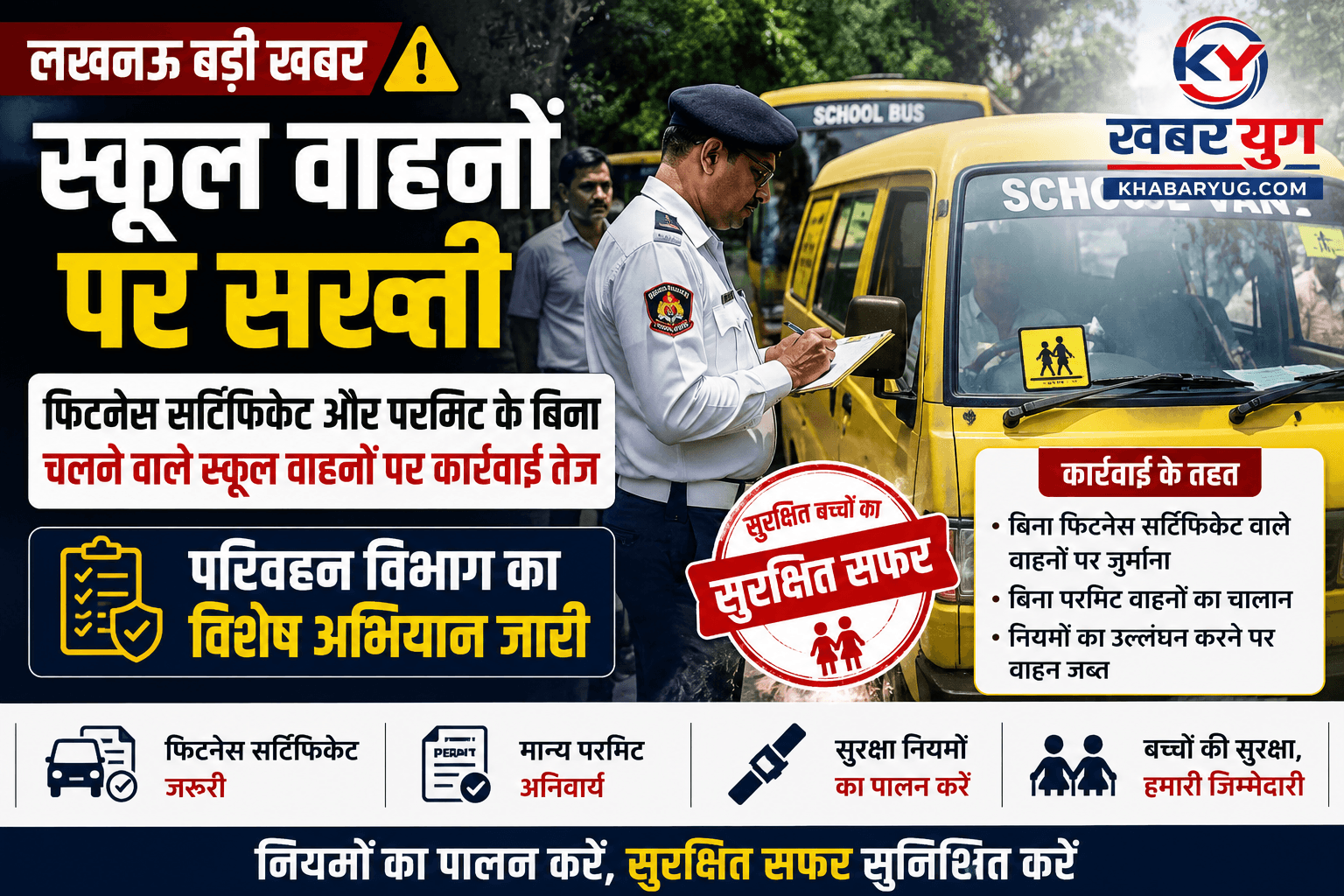 स्कूल वाहनों पर सख्ती